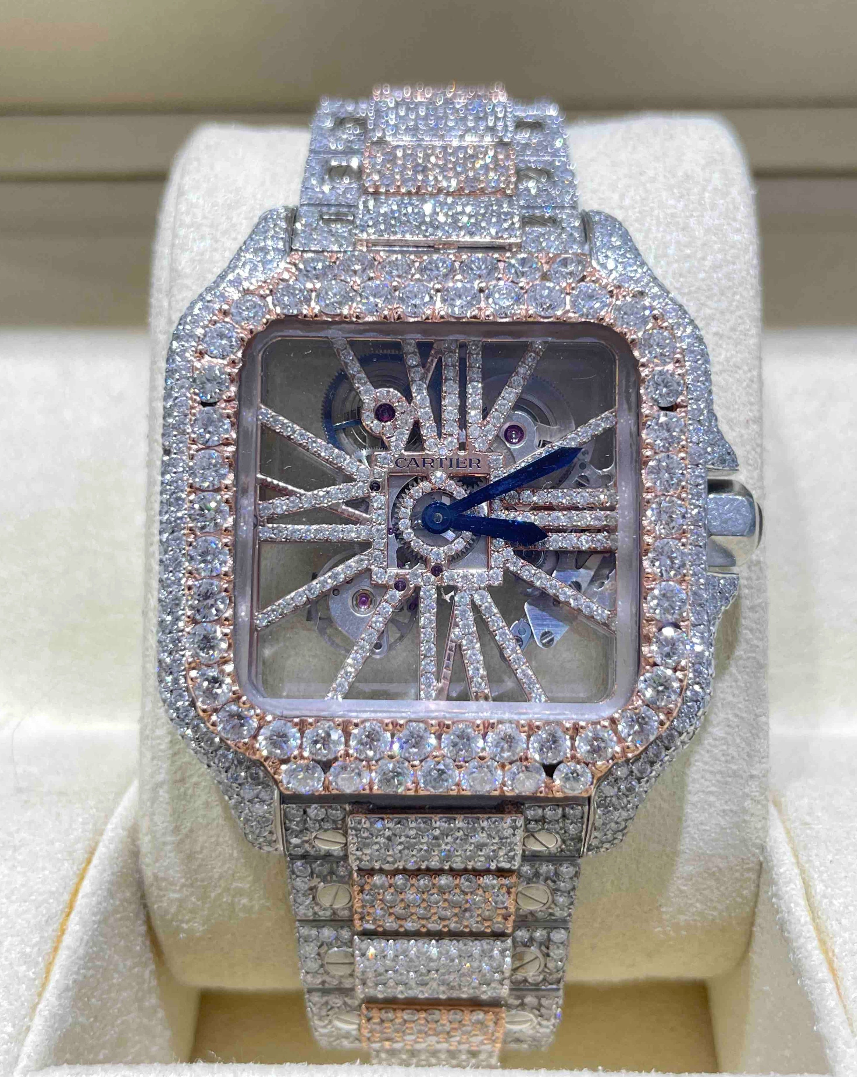 Iced out Cartier skeleton